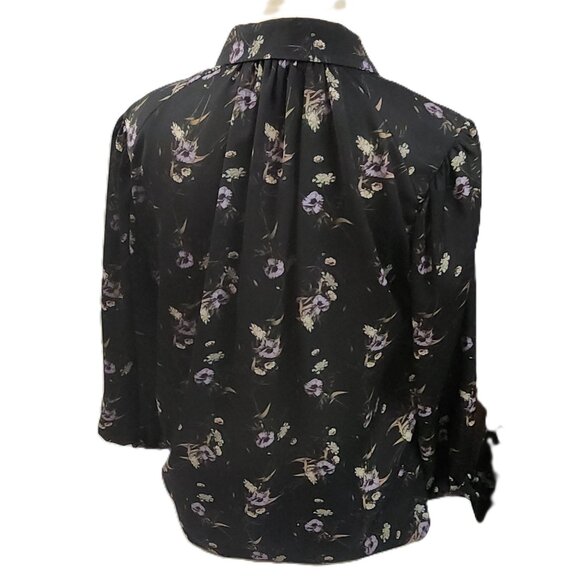 Antonio Melani Womens Floral Long Sleeve Blouse Size M - Picture 8 of 12
